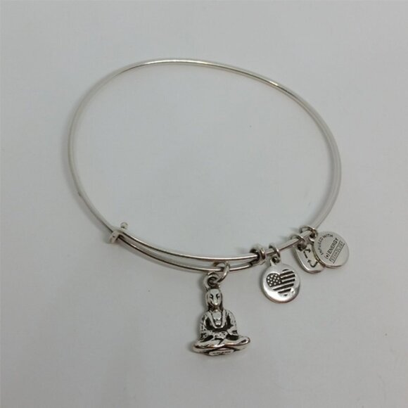 ALEX and Ani Buddha Charm Bracelet Silver Tone GUC - Picture 1 of 1